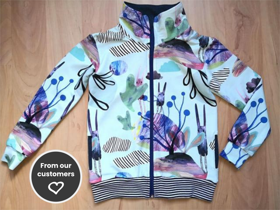 The pattern for children’s zipper sweatshirt FOREST (sizes 80–164 ...