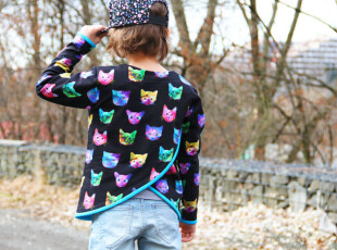 How to sew girls' sweatshirt WILD CAT - Version No.1