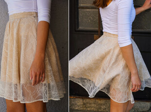 How to sew women’s skirt RACHEL: Version No.2 - Lace skirt with lining