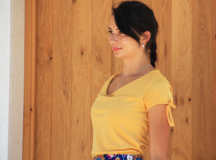 How to sew women's cowl neck T-shirt FREEDOM