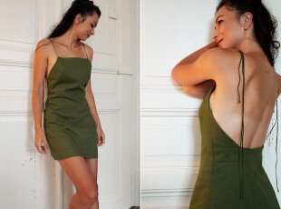 How to Sew Women´s linen dress LINEN (+Sewing Pattern in Sizes 32-60)