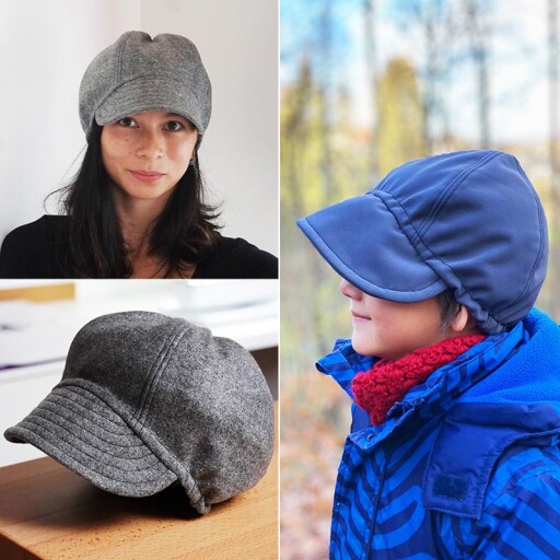 Pattern – Newsboy hat GO OUT (9 sizes – kid's, women's & men's)