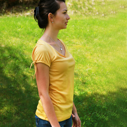 Pattern - Women's cowl neck T-shirt FREEDOM (sizes 32–62)