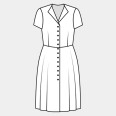 Pattern - Women's retro dress BACKYARD (sizes 32–60)