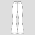 PDF sewing pattern - Women´s High Waist Flare Leg Pants BACK TO FLARE (Sizes 32-60)