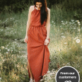 Pattern for long and simple women's summer dress BREEZE (sizes 32 – 60)
