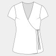 Pattern - Women's wrap blouse DOTS (sizes 32–46)