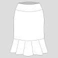 Pattern – Women's ruffle skirt FLAIR (sizes 32–60)