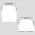 Pattern - Children's short shorts / Bermuda shorts HAWAII (2in1, sizes 86–176)