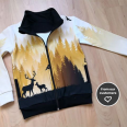 Pattern - Children’s zipper sweatshirt FOREST (sizes 80–164)
