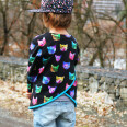 Pattern - Girls' sweatshirt WILD CAT (sizes 116–164)
