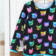 Pattern - Girls' sweatshirt WILD CAT (sizes 116–164)