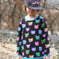 Pattern - Girls' sweatshirt WILD CAT (sizes 116–164)