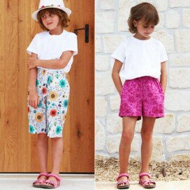 Pattern - Children's short shorts / Bermuda shorts HAWAII (2in1, sizes 86–176)