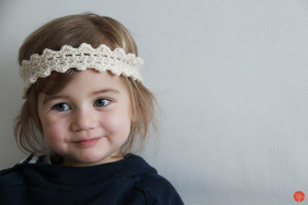 Handmade crochet kids headband, spring